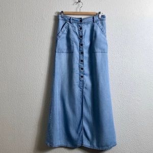 Holding horses chambray skirt